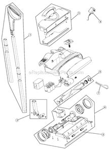 Part Location Diagram of RO-SU1000 Dirt Devil Belt